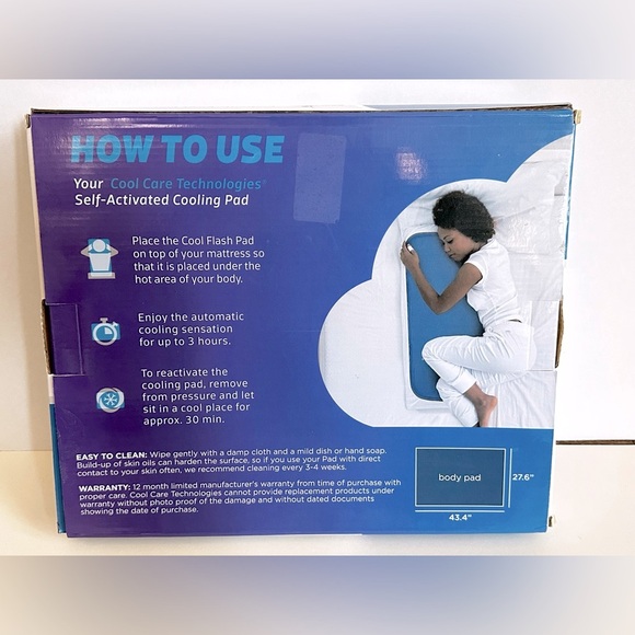 Cool Flash Pad- Gel Cooling Pad For Bed NIB - Picture 2 of 2